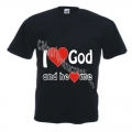 Tricou I love God culoare negru